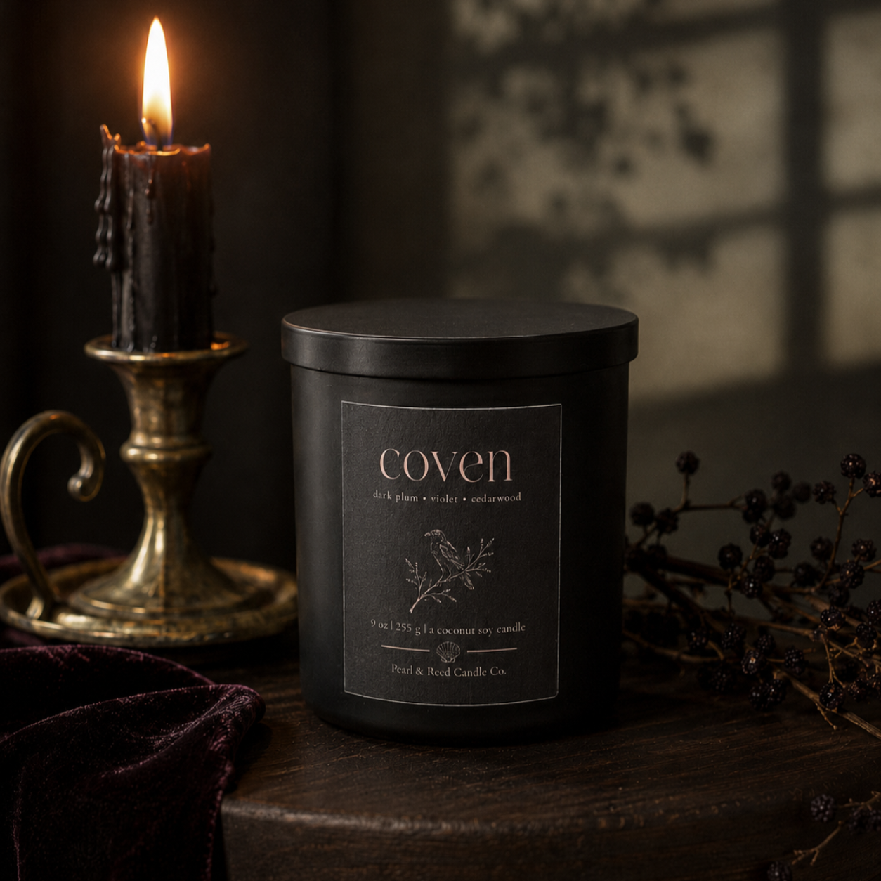 Coven coconut soy candle by Pearl & Reed Candle Co.